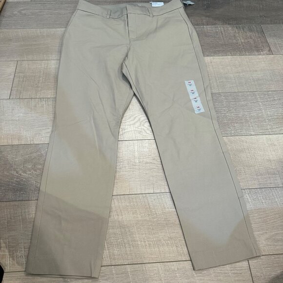 OLD NAVY WOMENS HIGH RISE PIXIE TAN PANTS NEW SIZE 14 - Picture 1 of 11